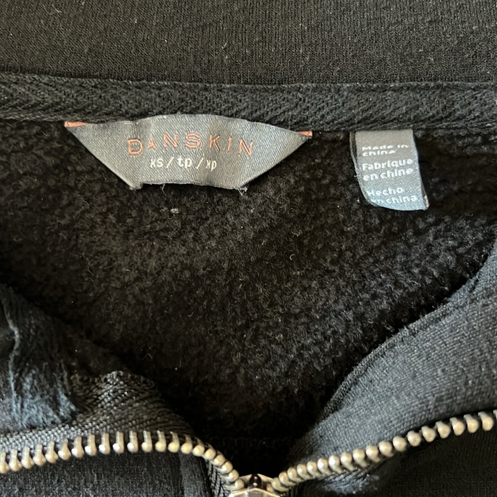 Danskin Black Fleece-Lined Half-Zip Pullover - Picture 2 of 3